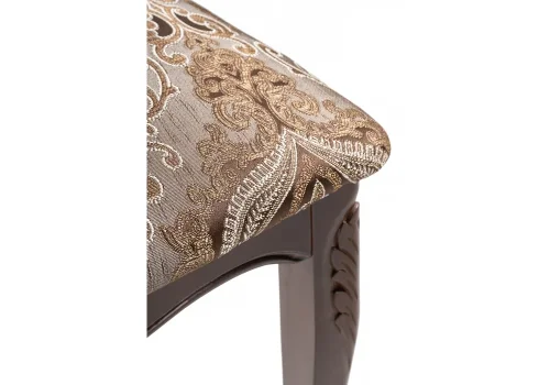 Деревянный стул Эмилин вишня 438350 Woodville, коричневый/ткань, ножки/массив бука/вишня, размеры - ****500*550 фото 7