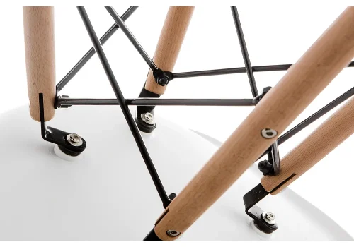 Стул Eames PC-015 WL white / wooden legs 1825 Woodville, белый/пластик, ножки/металл/бежевый, размеры - ****460*400 фото 7