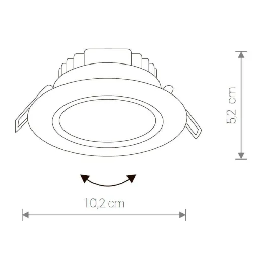 Светильник точечный LED Eol 8990-NW Nowodvorski белый 1 лампа, основание белое в стиле современный  фото 2