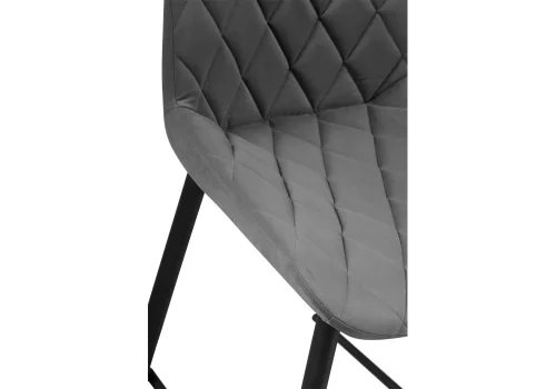Полубарный стул Баодин К Б/К темно-серый / черный 517163 Woodville, серый/велюр, ножки/металл/чёрный, размеры - ****500*560 фото 6