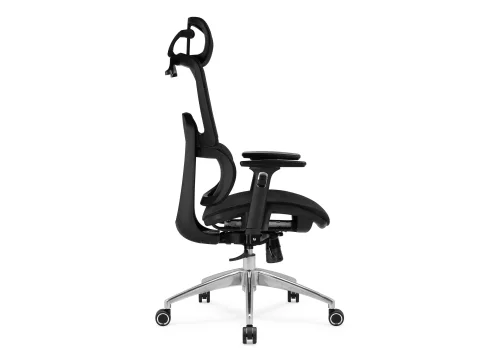 Компьютерное кресло Olimpus black / chrome 15624 Woodville, чёрный/ткань, ножки/металл/чёрный, размеры - *1290***670*700 фото 4