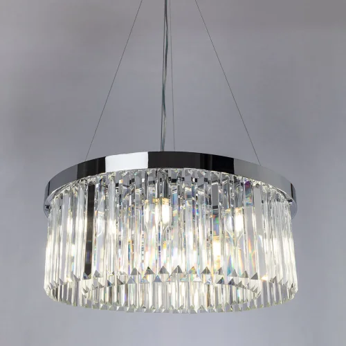 Люстра подвесная Secunda A1003LM-8CC Arte Lamp прозрачная на 8 ламп, основание хром в стиле современный  фото 2