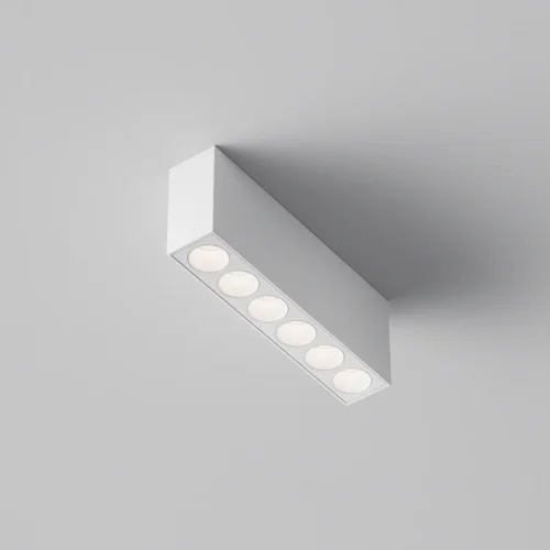 Светильник накладной LED Points C066CL-12W3-6K-W Maytoni белый на 1 лампу, основание белое в стиле современный хай-тек прямоугольник