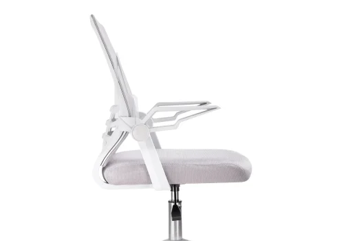 Компьютерное кресло Arrow light gray / white 15626 Woodville, серый/сетка, ножки/пластик/белый, размеры - *1060***620*620 фото 9