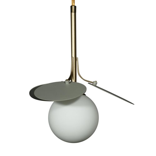 Светильник подвесной Matisse 10008/1P Grey LOFT IT белый 1 лампа, основание золотое в стиле современный шар фото 3