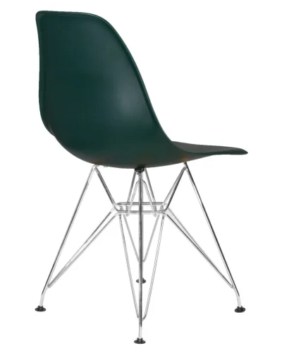 Стул обеденный 638APP-LMZL DSR, цвет сиденья тёмно-зеленый (G-13), цвет основания хромированная сталь Dobrin, зелёный/, ножки/металл/хром, размеры - ****460*535 фото 4