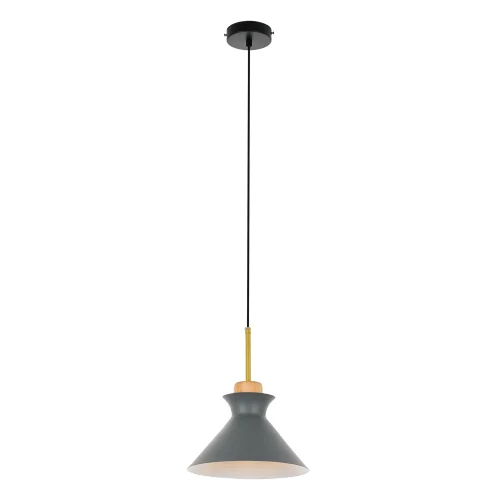Светильник подвесной Kristina MR1351-1P MyFar серый 1 лампа, основание чёрное в стиле современный скандинавский лофт  фото 2