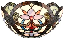 Бра Тиффани 826-801-01 Velante разноцветный 1 лампа, основание коричневое бронзовое в стиле тиффани орнамент цветы