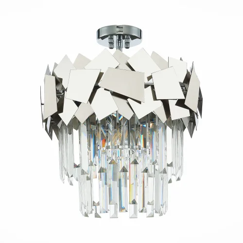 Люстра потолочная Caserta SL1232.102.05 ST-Luce прозрачная на 5 ламп, основание хром в стиле современный фото 2
