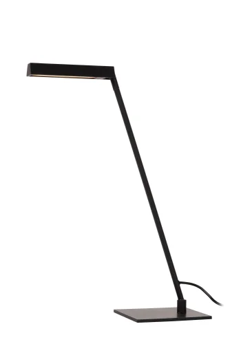 Настольная лампа офисная LED Lavale 44501/03/30 Lucide чёрная 1 лампа, основание чёрное металл в стиле современный минимализм 