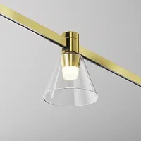 Трековый светильник LED Magnetic trаck system Flarity TR147-1-3W3K-BS Maytoni прозрачный для шинопроводов серии Magnetic trаck system Flarity латунь