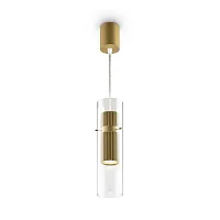 Светильник подвесной Dynamics MOD326PL-01MG Maytoni матовый золото прозрачный 1 лампа, основание матовое золото в стиле модерн 