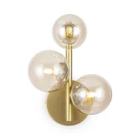 Бра Dallas MOD545WL-03G Maytoni янтарный 3 лампы, основание золотое в стиле  молекула