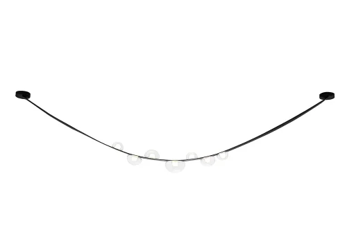Светильник подвесной LED BOSQUE SP7 L3000 BLACK/TRANSPARENT Crystal Lux прозрачный на 7 ламп, основание чёрное в стиле современный фото 2