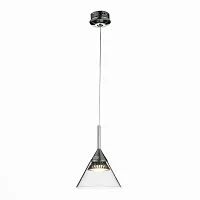 Светильник подвесной LED SL930.103.01 St-Luce прозрачный 1 лампа, основание хром в стиле модерн 
