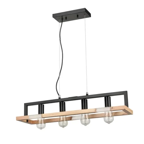 Светильник подвесной лофт Copeland VL6222P24 Vele Luce бежевый на 4 лампы, основание чёрное в стиле лофт 