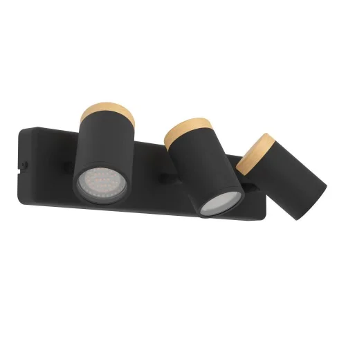 Спот с 3 лампами Consuma 300002 Eglo чёрный GU10 в стиле современный Спот с 3 лампами Consuma 300002 Eglo чёрный GU10 в стиле современный
