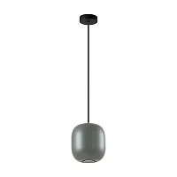 Светильник подвесной Cocoon 5060/1EA Odeon Light зелёный 1 лампа, основание чёрное в стиле современный шар