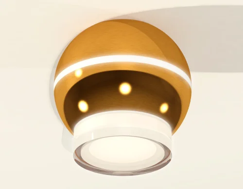 Светильник накладной Techno spot XS1105031 Ambrella light золотой жёлтый 1 лампа, основание золотое жёлтое в стиле современный круглый фото 2