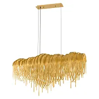 Люстра подвесная Volver 10404/1150L GD LOFT IT золотая на 7 ламп, основание золотое в стиле арт-деко цепочки