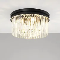 Светильник потолочный V10372-6C Moderli прозрачный на 6 ламп, основание чёрное в стиле современный Светильник потолочный V10372-6C Moderli прозрачный на 6 ламп, основание чёрное в стиле современный