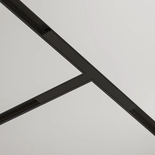 Коннектор Т- образный встраиваемый Magnetic track system Basity TRA172CT-12B Maytoni чёрный в стиле для светильников серии Magnetic track system Basity встраиваемый basity магнитная фото 2