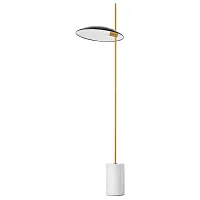 Торшер LED Marmara 801717 Lightstar  чёрный белый 1 лампа, основание золотое белое в стиле арт-деко
