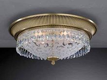 Люстра потолочная  PL 6200/4 Reccagni Angelo белая на 4 лампы, основание античное бронза в стиле классика 