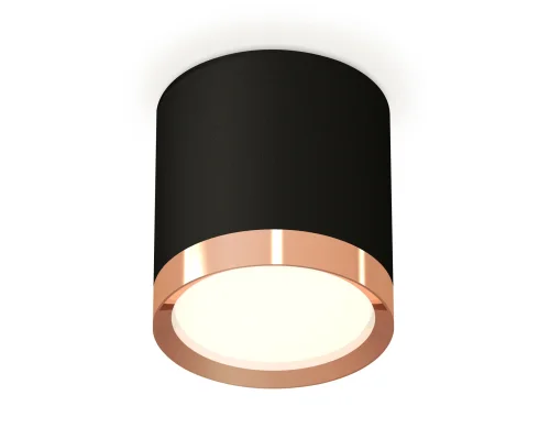 Светильник накладной XS8142005 Ambrella light чёрный 1 лампа, основание чёрное в стиле хай-тек круглый