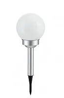 Ландшафтный светильник LED 33749-2F Globo уличный IP44 серебряный 2 лампы, плафон белый в стиле уличный современный LED