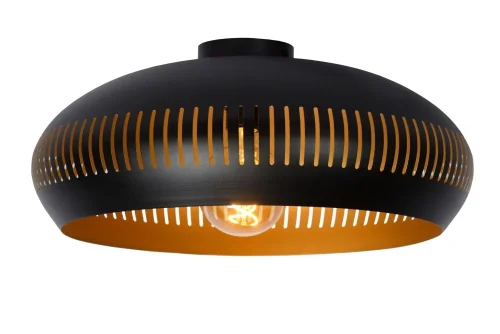 Светильник потолочный Rayco 30192/45/30 Lucide чёрный 1 лампа, основание чёрное в стиле лофт 