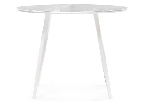 Стеклянный стол Абилин 90х76 ультра белое стекло / белый матовый 516541 Woodville столешница белая из стекло фото 3