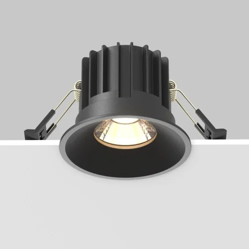 Светильник точечный LED Round DL058-12W3K-B Maytoni чёрный 1 лампа, основание чёрное в стиле современный  фото 7