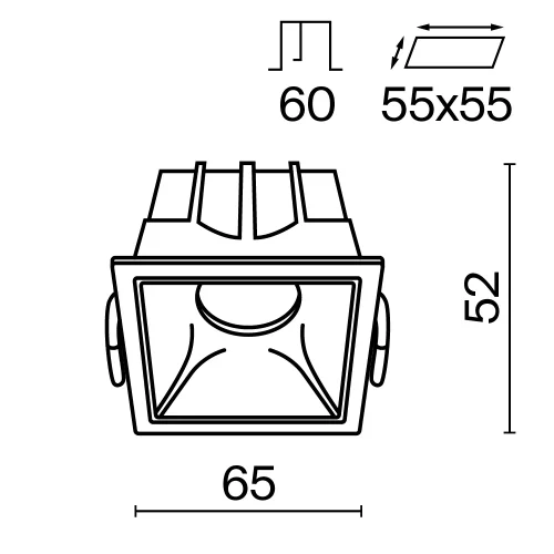 Светильник точечный Alfa LED DL043-01-10W3K-D-SQ-W Maytoni белый на 1 лампу, основание белое в стиле современный фото 12