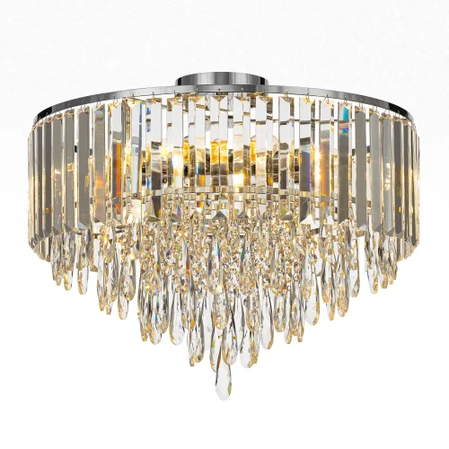 Люстра потолочная хрустальная Leonna CL320181 Citilux прозрачная на 8 ламп, основание хром в стиле классический современный фото 5 Люстра потолочная хрустальная Leonna CL320181 Citilux прозрачная на 8 ламп, основание хром в стиле классический современный фото 5