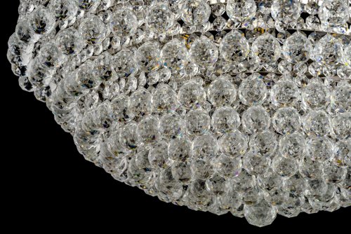 Люстра подвесная хрустальная Pompei E 1.5.60.100 N Arti Lampadari прозрачная на 10 ламп, основание золотое в стиле арт-деко классический фото 4