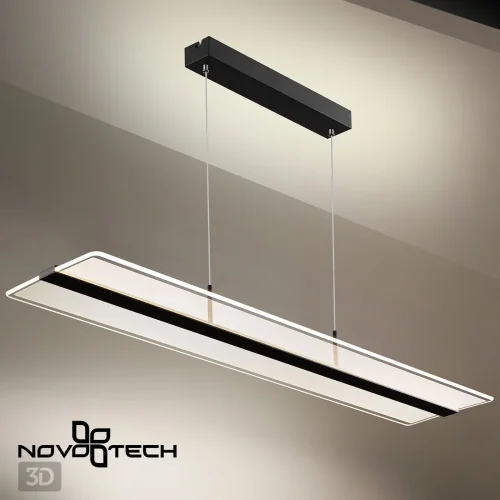 Светильник подвесной LED с пультом Iter 358992 Novotech прозрачный 1 лампа, основание чёрное в стиле современный хай-тек с пультом фото 7