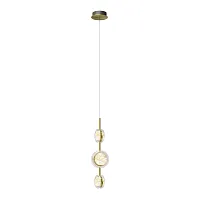 Светильник подвесной LED Pharao MOD361PL-L22BS3K Maytoni прозрачный на 1 лампу, основание латунь в стиле современный хай-тек шар