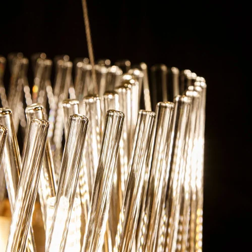 Люстра подвесная Acapulco A1073LM-10PB Arte Lamp прозрачная на 10 ламп, основание медь в стиле современный фото 3 Люстра подвесная Acapulco A1073LM-10PB Arte Lamp прозрачная на 10 ламп, основание медь в стиле современный фото 3