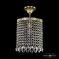 Светильник потолочный 19203/20IV G Bohemia Ivele Crystal прозрачный 1 лампа, основание золотое в стиле классика sp