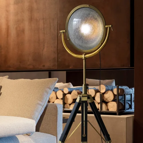 Торшер TRIPOD 102145-26 ImperiumLoft прозрачный на 1 лампу, основание золотое в стиле современный фото 10