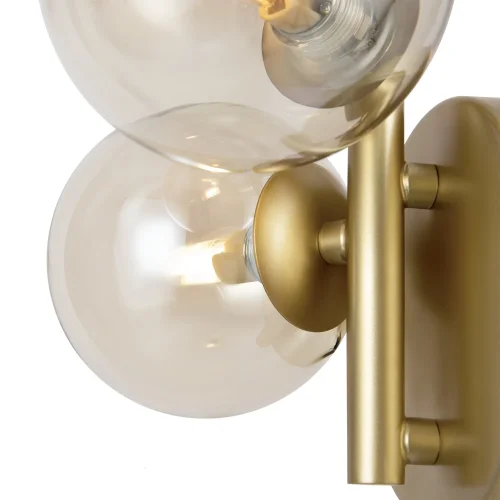 Бра Dallas MOD545WL-03G Maytoni янтарный на 3 лампы, основание золотое в стиле  молекула фото 2