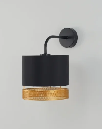 Бра Gela V10631-1W Moderli золотой чёрный на 1 лампа, основание чёрное в стиле современный лофт  фото 2