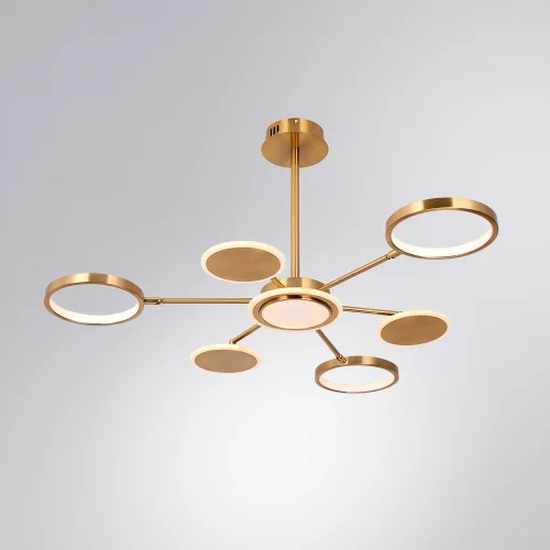 Люстра потолочная LED с пультом Sienna A1363PL-6PB Arte Lamp медь на 1 лампу, основание медь в стиле хай-тек современный с пультом фото 2