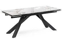 Керамический стол Хеме 180(240)х90х77 черный 588053 Woodville столешница белая из керамика