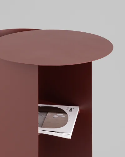 Журнальный столик Floire, металл, бордовый УТ000041883 Stool Group столешница из фото 3