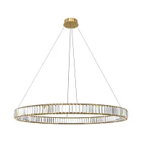 Светильник подвесной LED Crystal ring 10135/1000 Gold LOFT IT прозрачный 1 лампа, основание золотое в стиле современный кольца