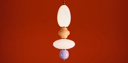 Светильник подвесной LED Solare FR5594PL-L15B Freya белый разноцветный на 1 лампу, основание чёрное в стиле мемфис современный фото 8 Светильник подвесной LED Solare FR5594PL-L15B Freya белый разноцветный на 1 лампу, основание чёрное в стиле мемфис современный фото 8