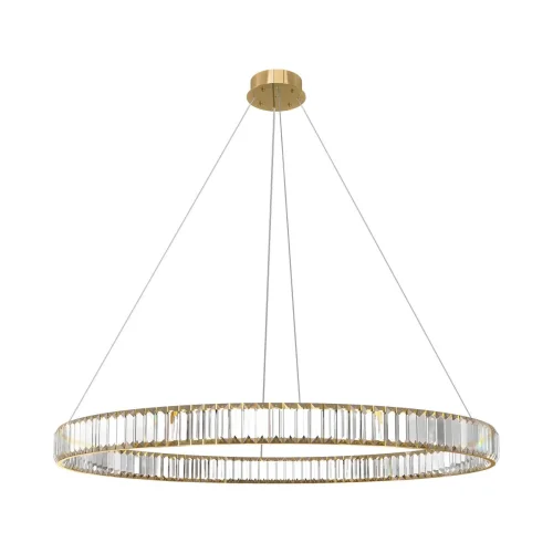 Светильник подвесной LED Crystal ring 10135/1000 Gold LOFT IT прозрачный 1 лампа, основание золотое в стиле современный кольца