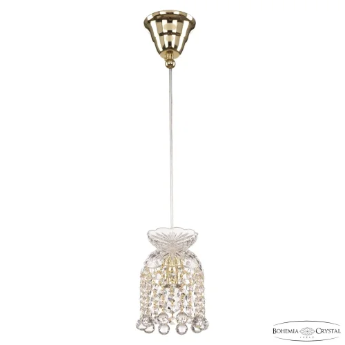 Светильник подвесной 14781P/11 G Balls Bohemia Ivele Crystal прозрачный на 1 лампу, основание золотое в стиле классический balls